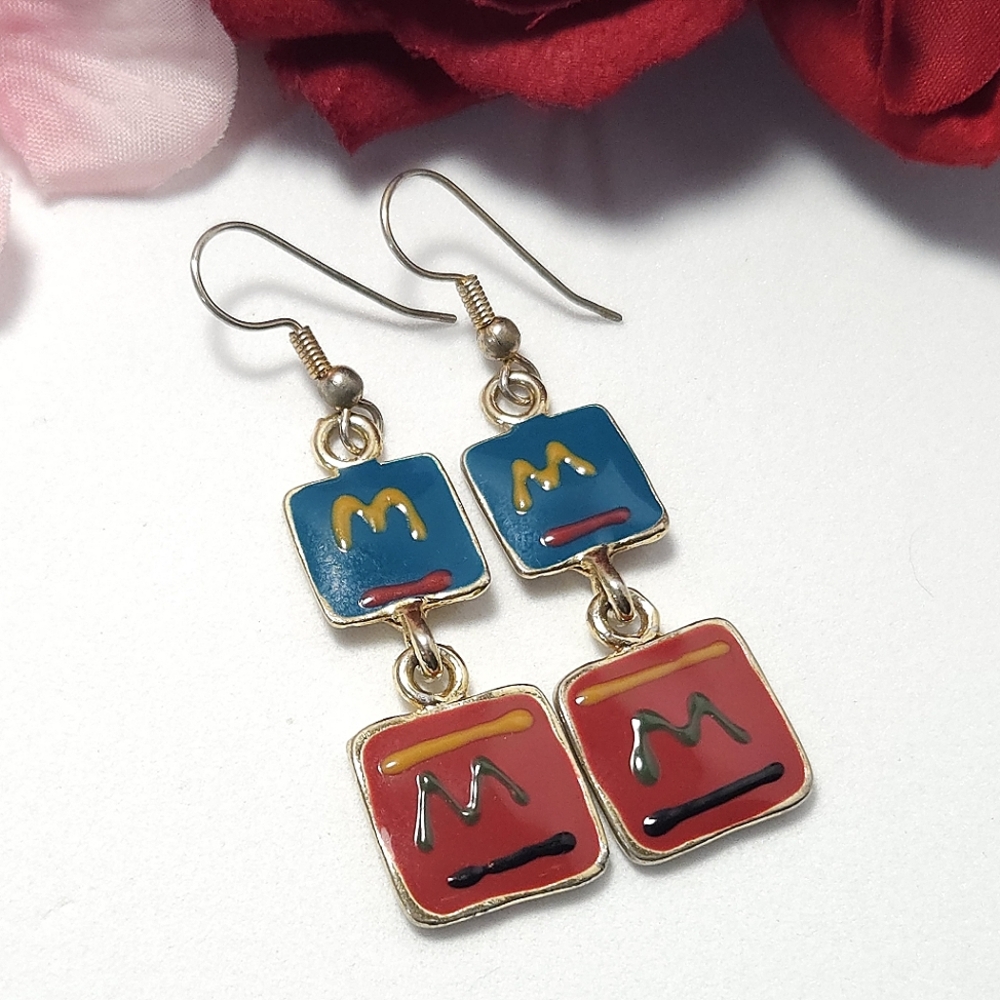 Vintage Dolce Vita Fresco Abstract Dangle Earrings La Dolce Vita Collection